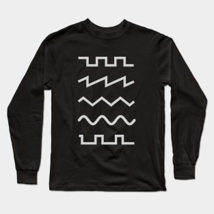 Waveforms sound design - Music engineering Long Sleeve T-Shirt